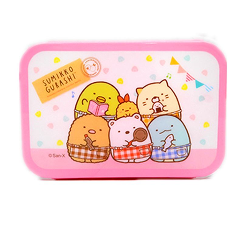 Sumikko Gurashi 角落生物 - 小夥伴   壓扣保鮮盒 (中)  3款  -    粉-食物 . 藍色-吊床  .  粉-冰淇淋 4713077267837