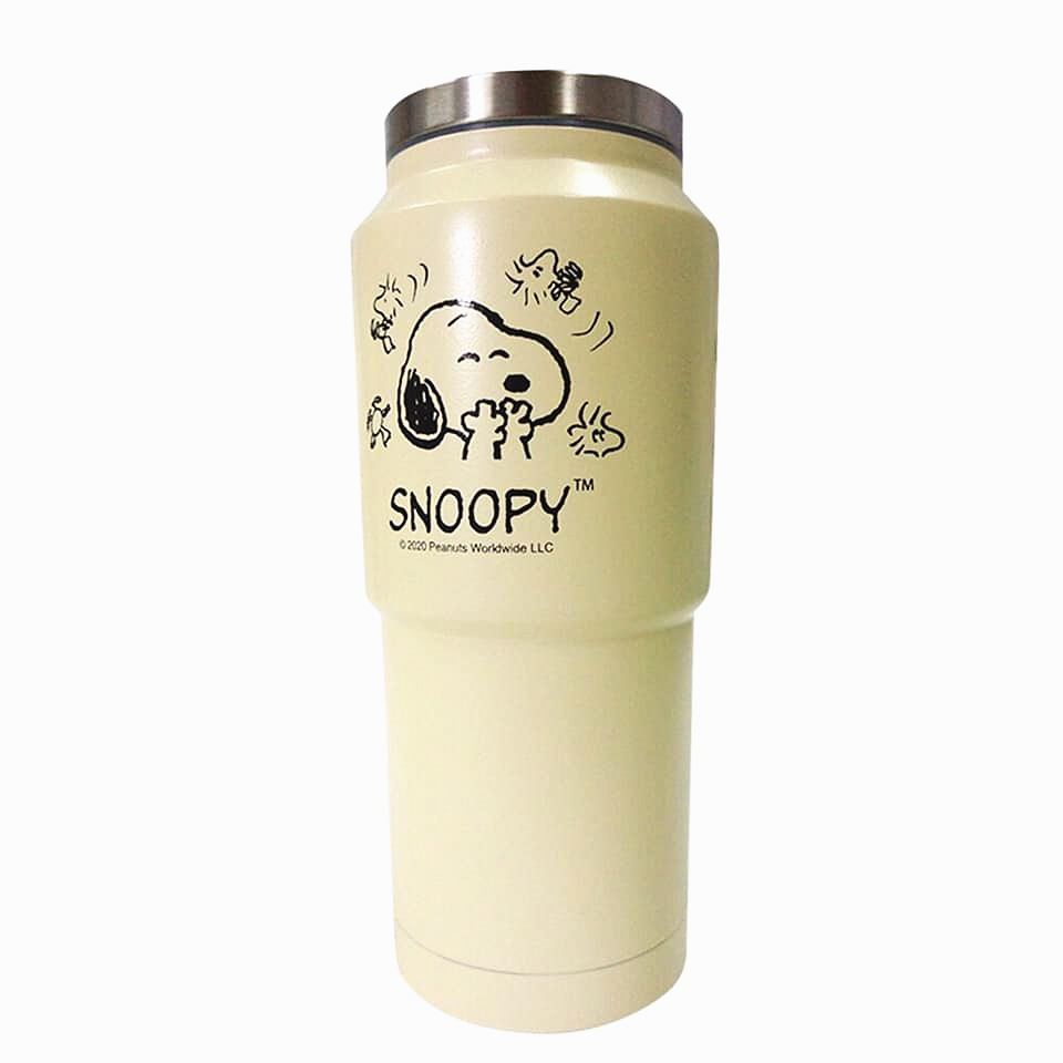 Snoopy 史努比  SP-1308 彈扣不鏽鋼吸管杯    4712977463080