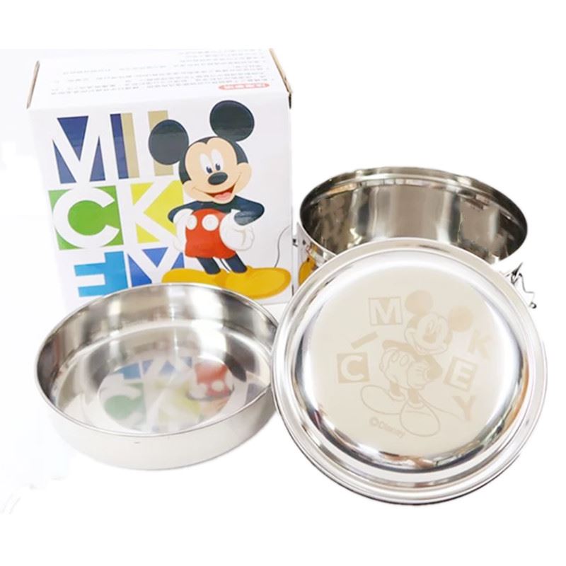 Disney  迪士尼系列  Mickey Mouse 米奇 . 小熊維尼   304圓形不鏽鋼便當盒  4713077268803 