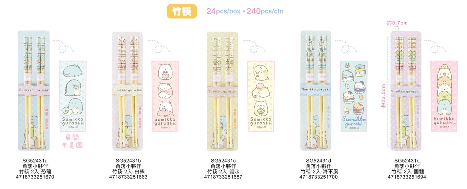 SG52431a  恐龍- 4718733251670   /  SG52431b 白熊-  4718733251663  /  SG52431c  貓咪-  4718733251687  /  SG52431d 海軍風 - 4718733251700  /  SG52431e  團體 -  4718733251694