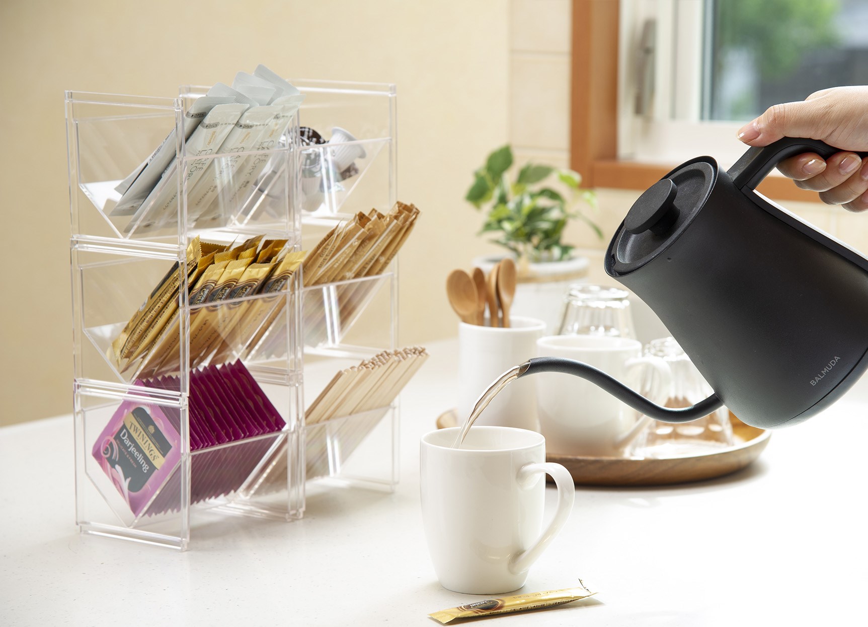 【INOMATA】茶包小物架-透黑4905596034872/透明 4905596034889