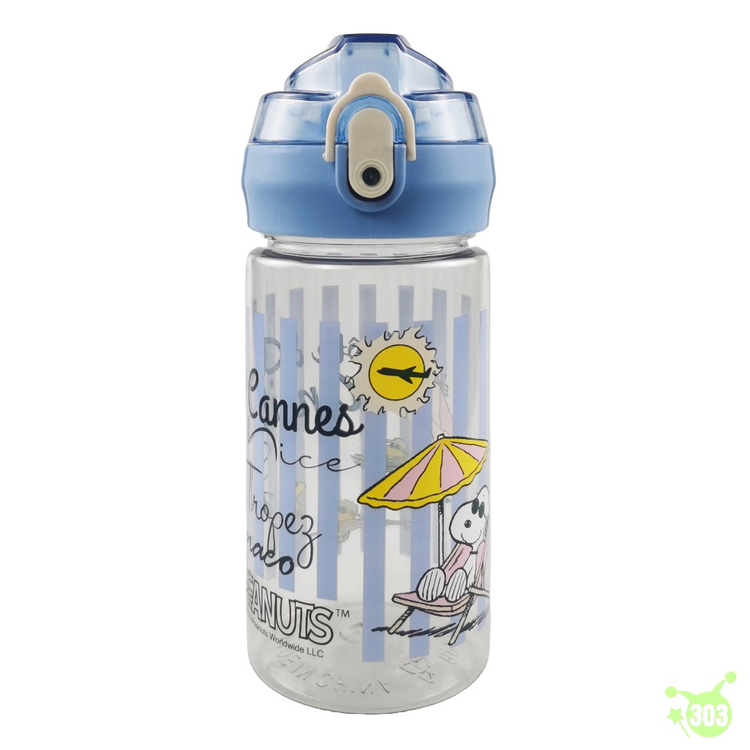 【虹斌】史努比運動吸管水壺-海灘/家族  4719889901013