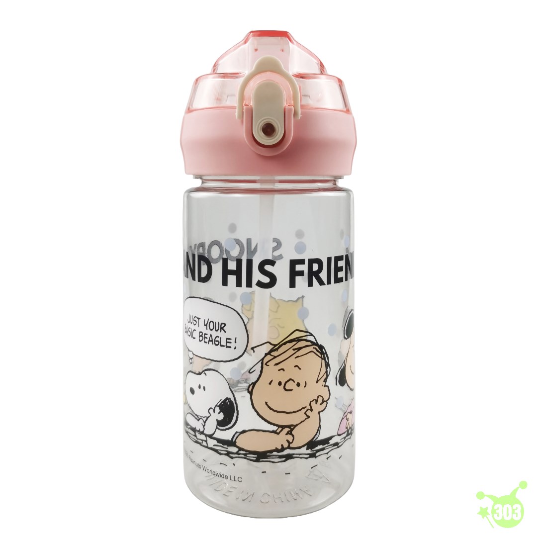 【虹斌】史努比運動吸管水壺-海灘/家族  4719889901013