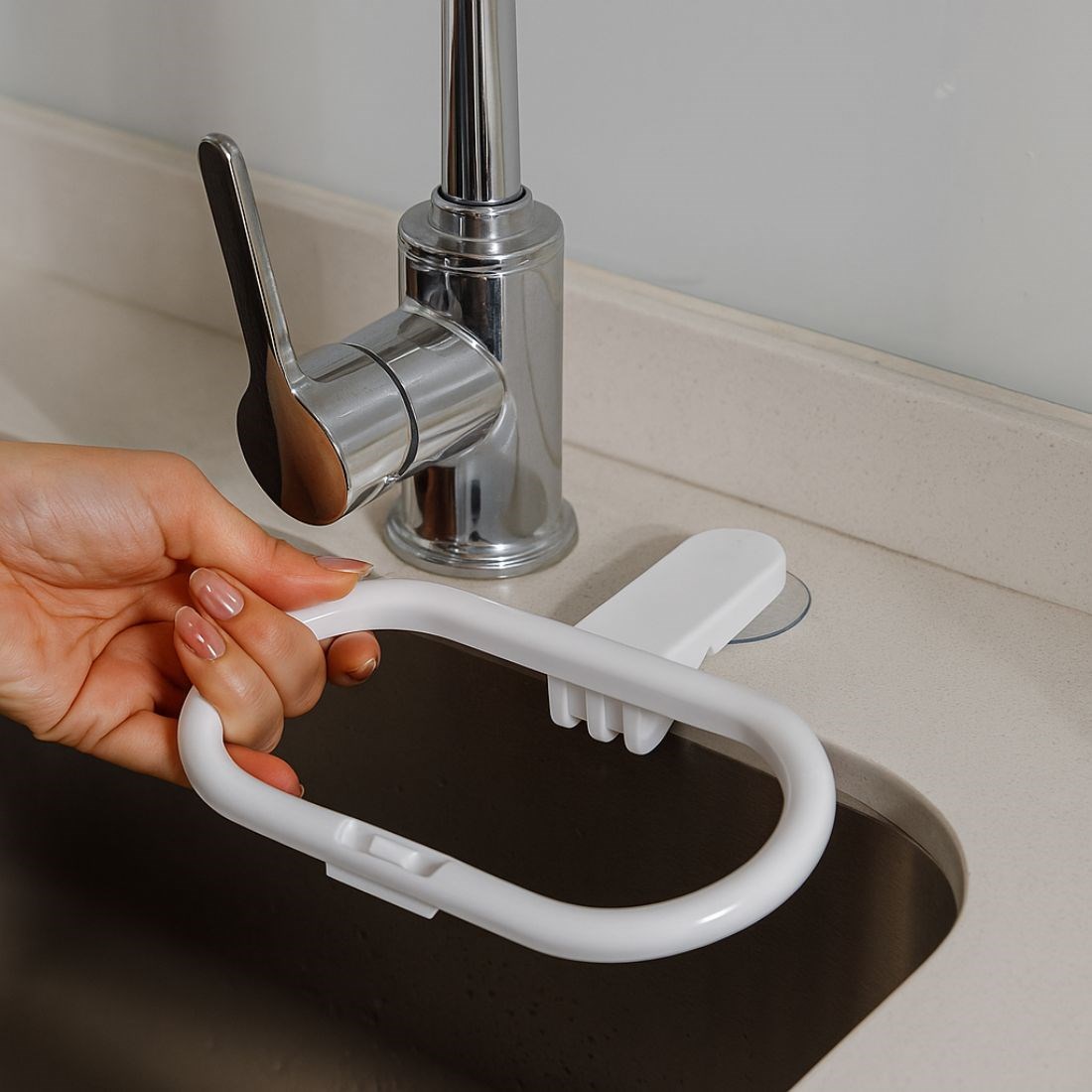 日本製 銀離子抗菌簡易廚餘袋架 