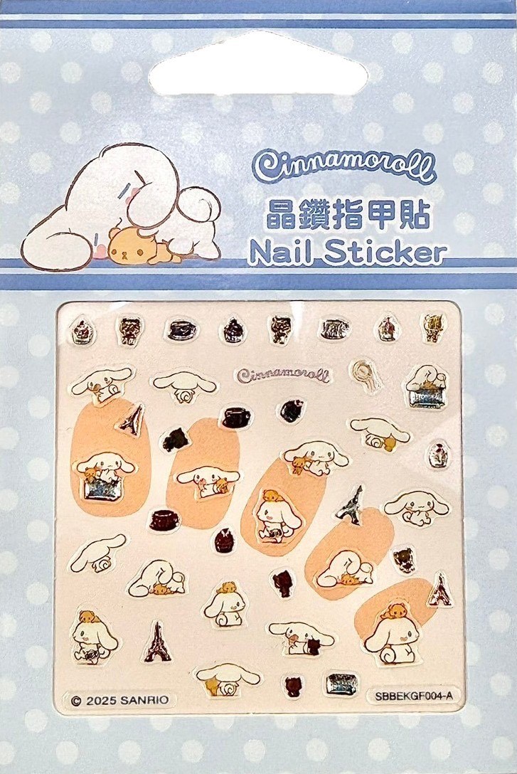 台灣製 三麗鷗 酷洛米 晶鑽指甲貼 美甲貼