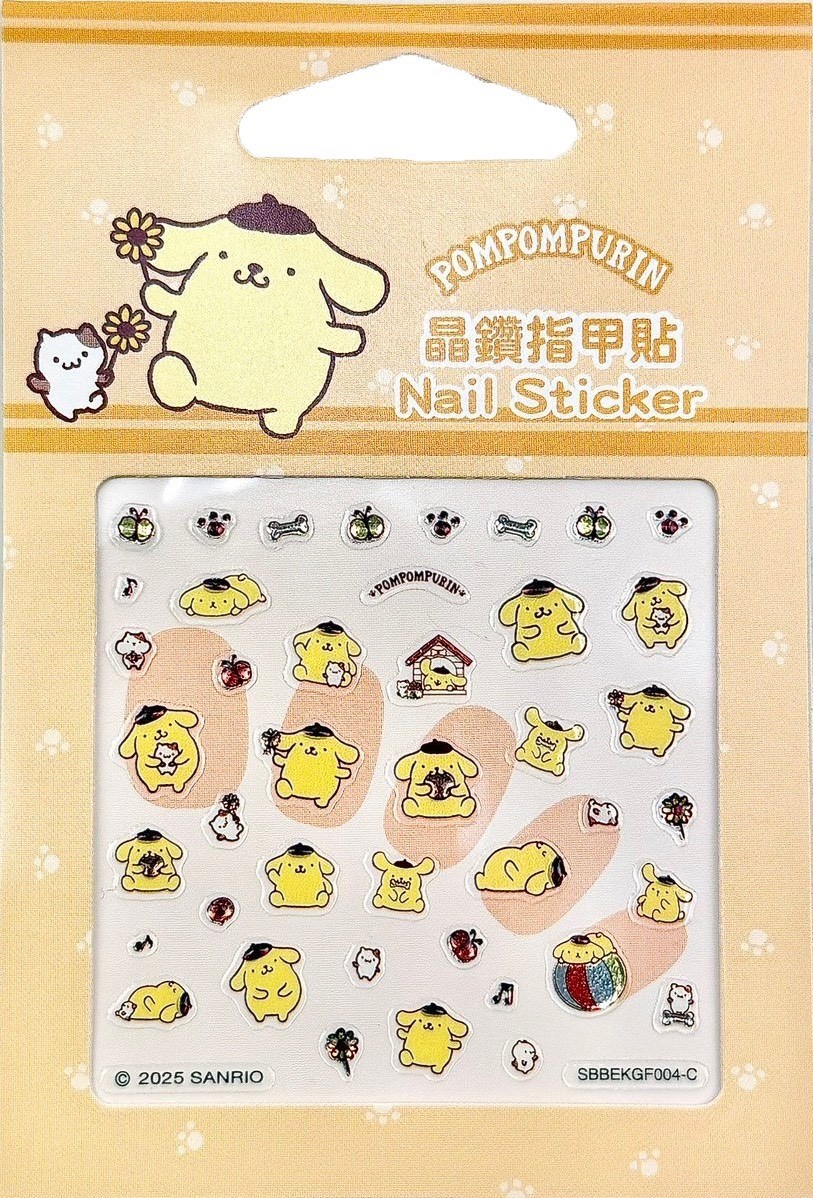 台灣製 三麗鷗 酷洛米 晶鑽指甲貼 美甲貼