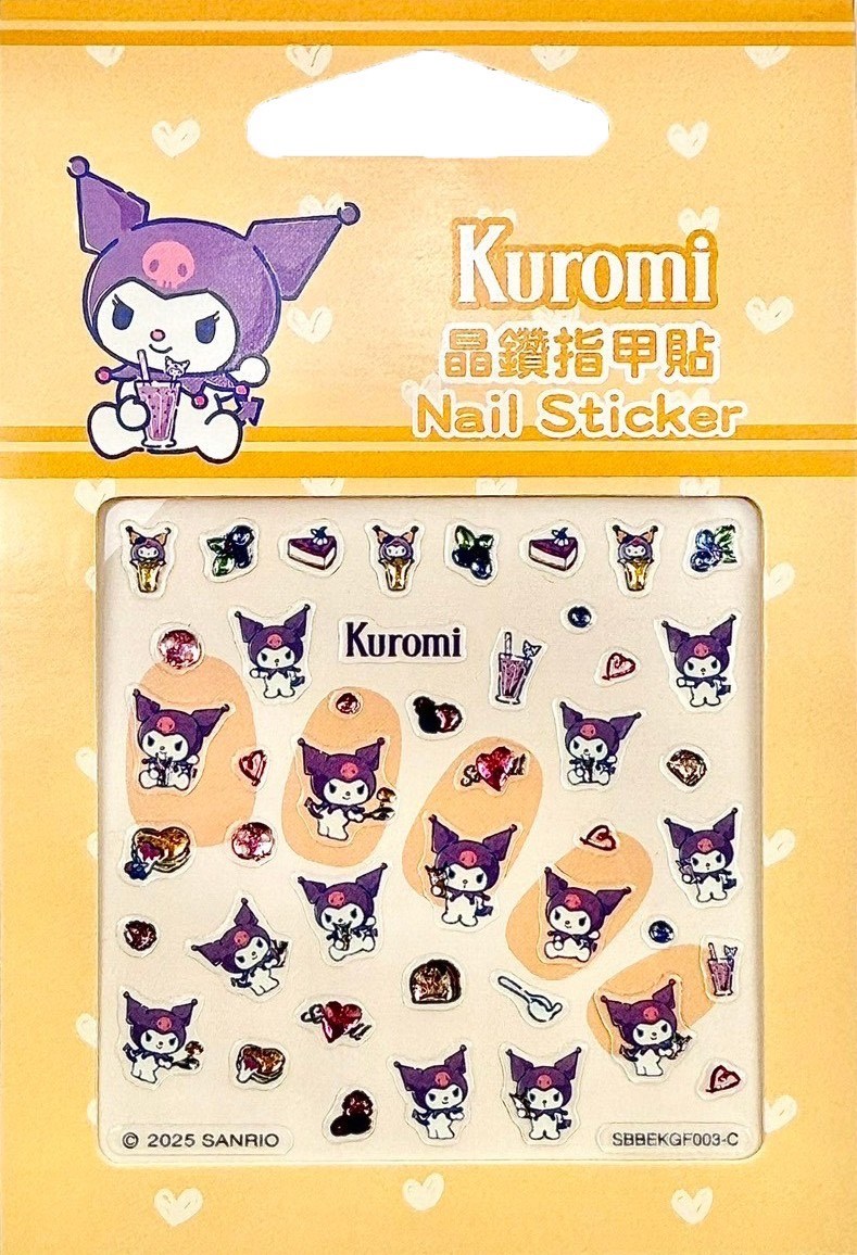 台灣製 三麗鷗 酷洛米 晶鑽指甲貼 美甲貼