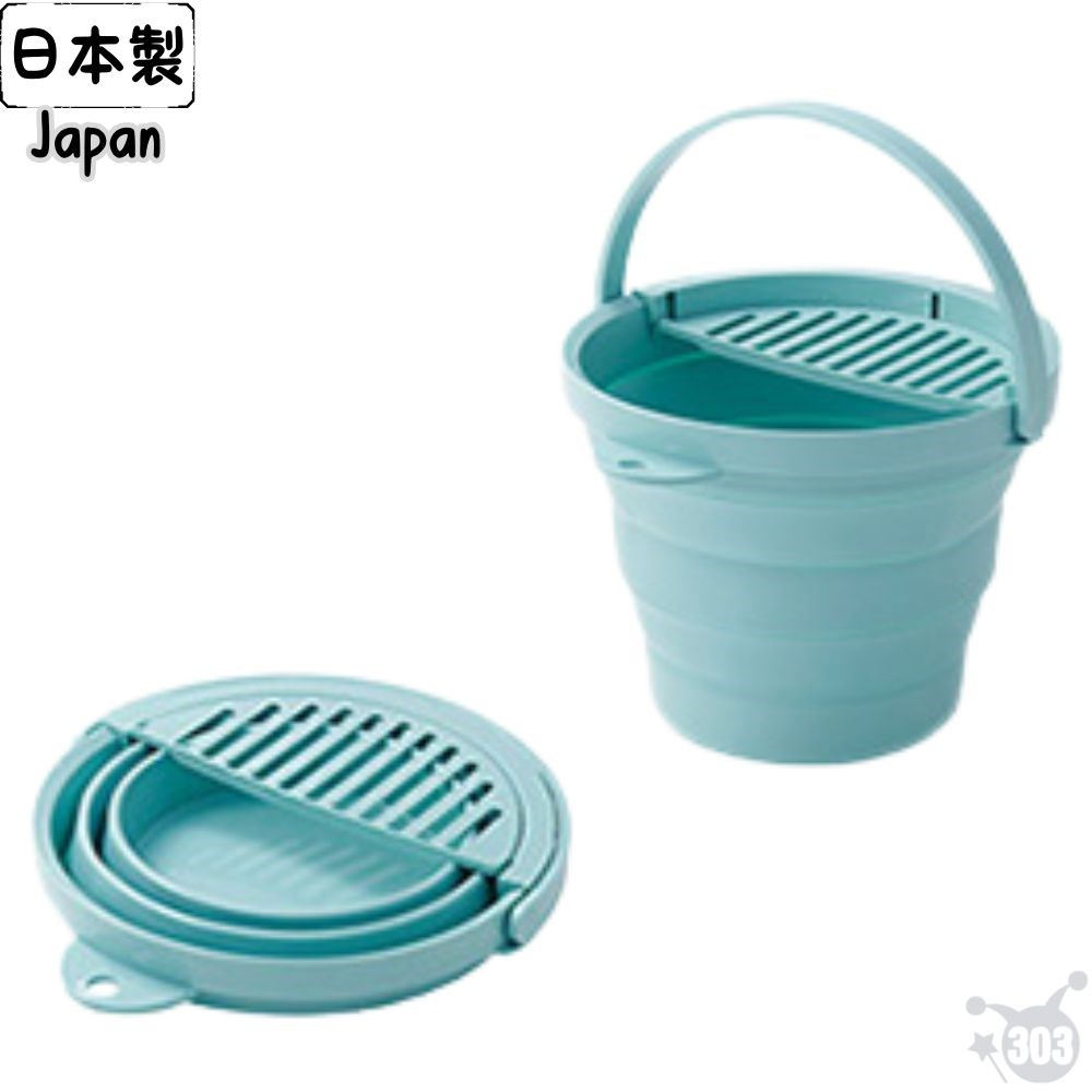 日本製 折疊圓形水桶 8L