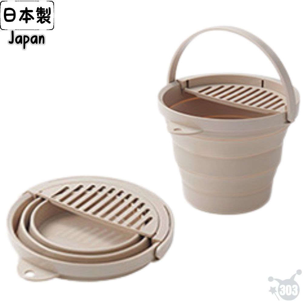 日本製 折疊圓形水桶 8L