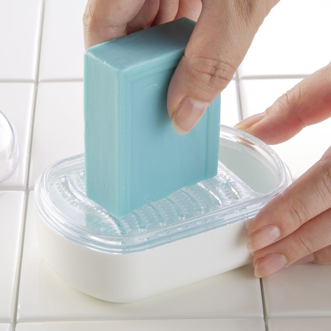 日本製 固體肥皂削粉盒