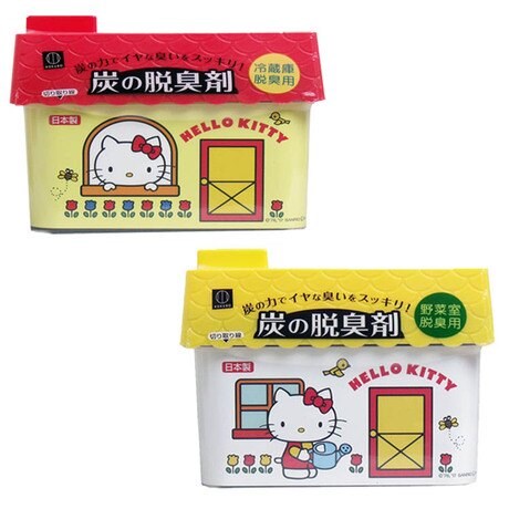 日本製 小久保 KOKUBO   Hello Kitty凱蒂貓   炭の脱臭剤- 冷蔵庫用  .  野菜室用