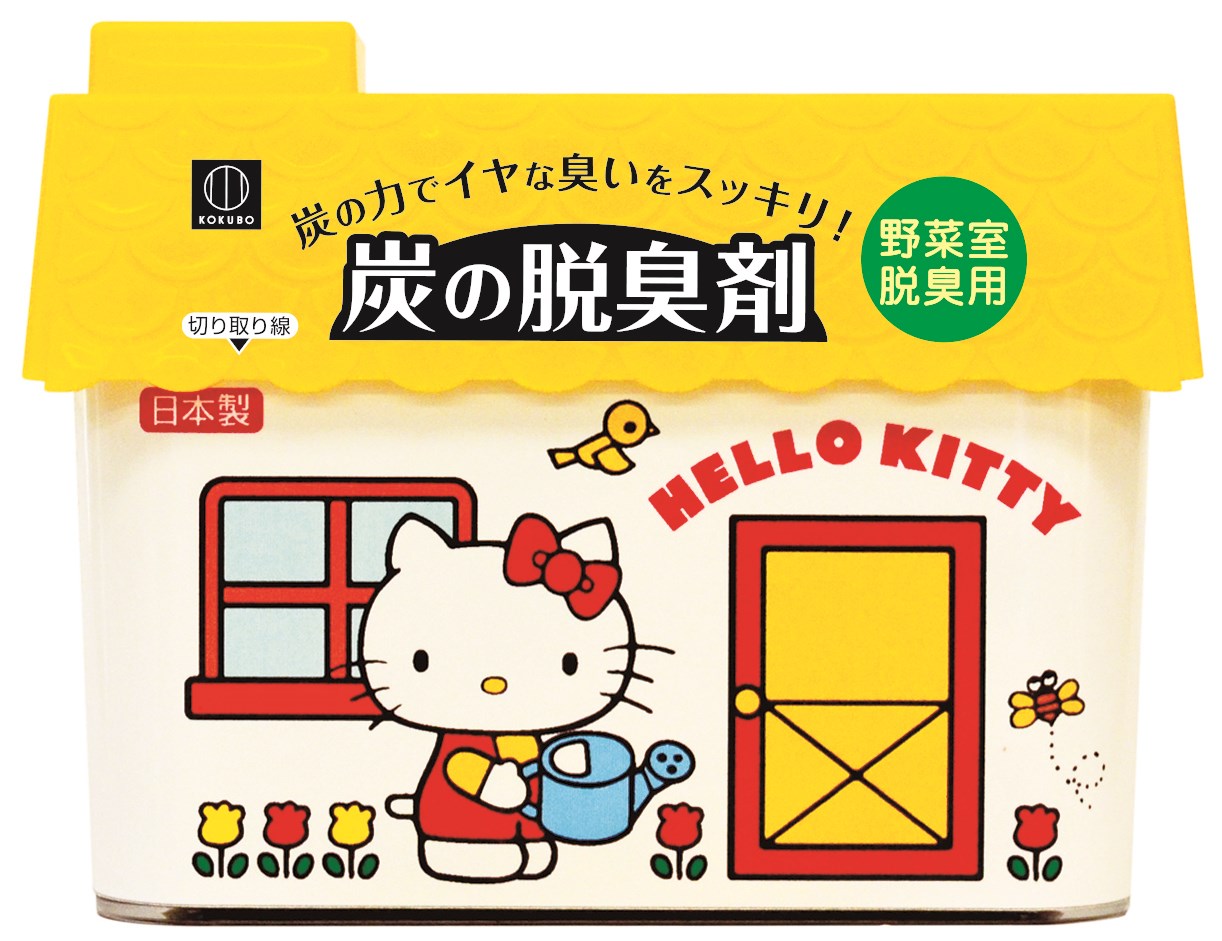 日本製 小久保 KOKUBO   Hello Kitty凱蒂貓   炭の脱臭剤- 冷蔵庫用  .  野菜室用