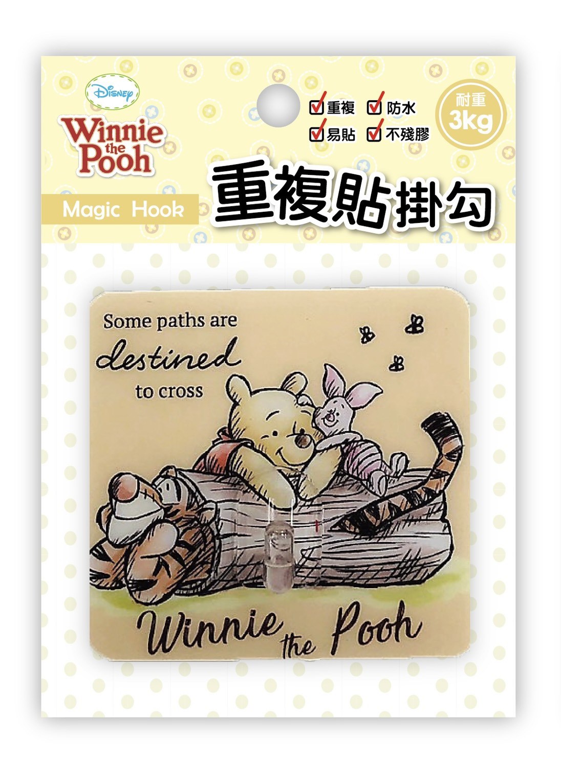 台灣製   Disney 迪士尼 系列  HLY-280  重複貼掛勾(中)   4713051712803 