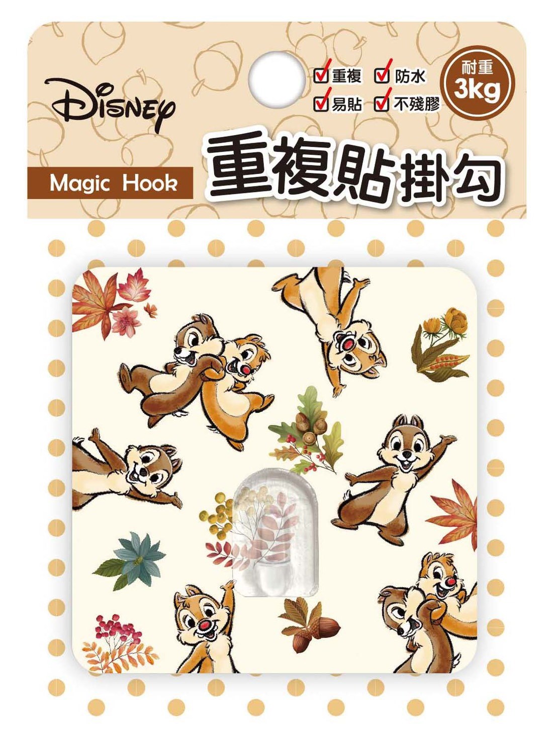 台灣製   Disney 迪士尼 系列  HLY-280  重複貼掛勾(中)   4713051712803 