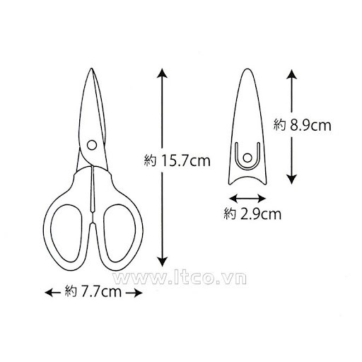 ECHO 0359-637 附套廚房剪刀    4991203168610