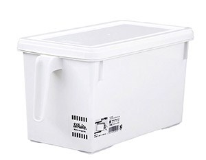 手把附蓋收納盒 白/透明