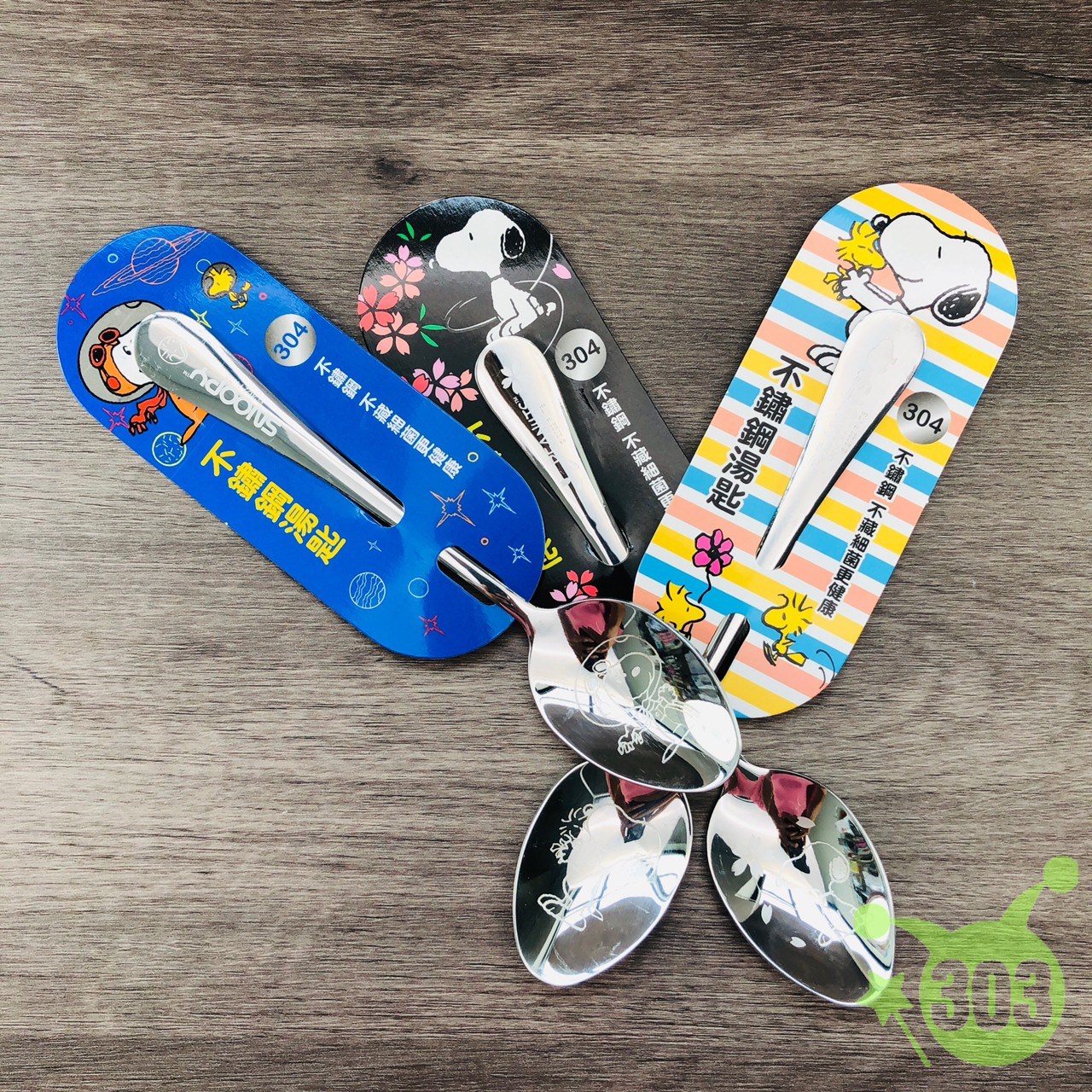 【虹斌】史努比長柄圓湯匙-3款  4719889900047