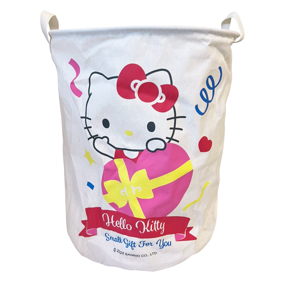 【虹斌】KITTY&美樂蒂超大筒型棉麻收納籃  4719889900221