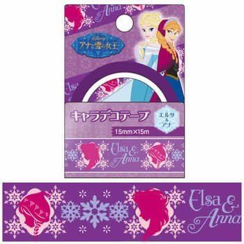 Disney  迪士尼 冰雪奇緣 愛紗.安娜 和紙膠帶.紙膠帶  藍色/紫色