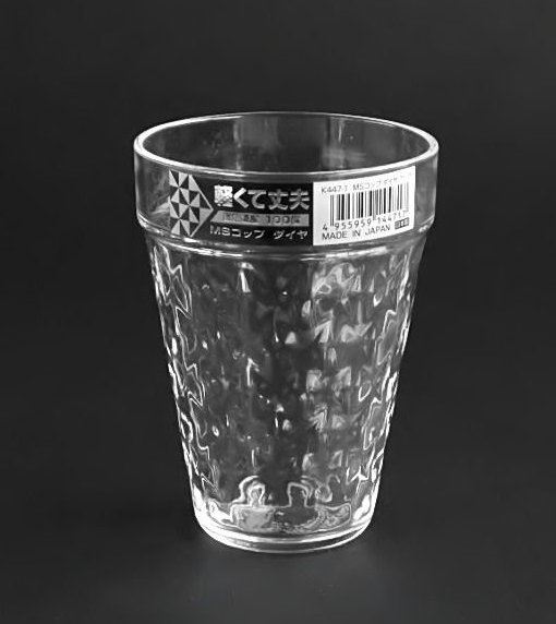 日本製 NAKAYA K477-1 MS鑽石紋 漱口杯 .水杯-透   4955959144717