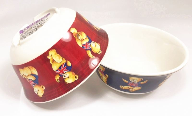 台灣製  文品  803經典泰迪熊西式餐碗  4712733001785