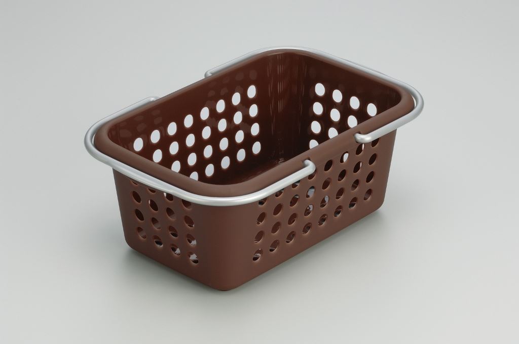 日本製  inomata  4495 長方提籃-綠 /白