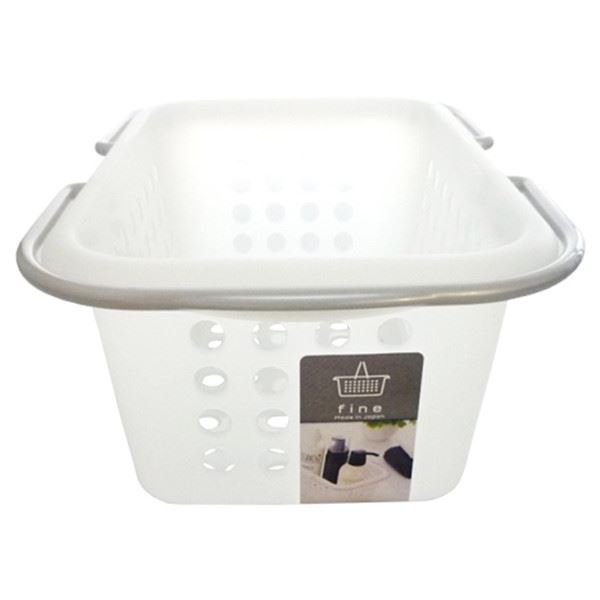 日本製  inomata  4495 長方提籃-綠 /白