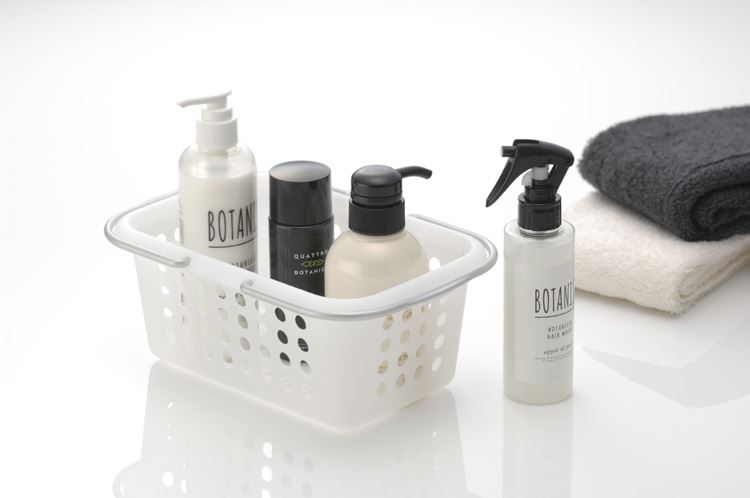 日本製  inomata  4495 長方提籃-綠 /白