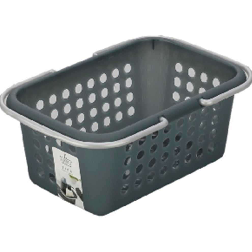 日本製  inomata  4495 長方提籃-綠 /白