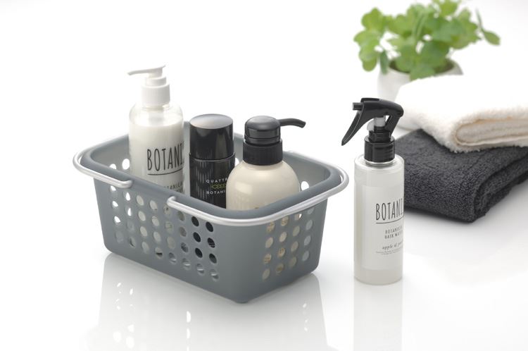 日本製  inomata  4495 長方提籃-綠 /白