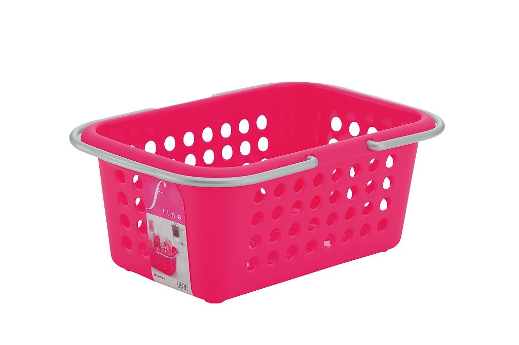 日本製  inomata  4495 長方提籃-綠 /白