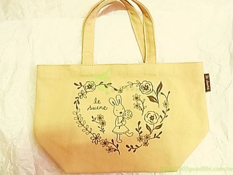 法國兔、砂糖兔帆布手提袋-米色   110-2121 le sucre    4525636170270