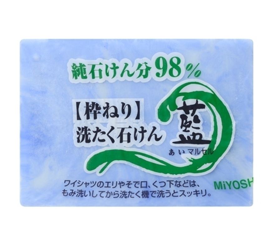 日本製  MIYOSHI  98% 藍紋石鹼 洗衣皂  180g   4902883212012