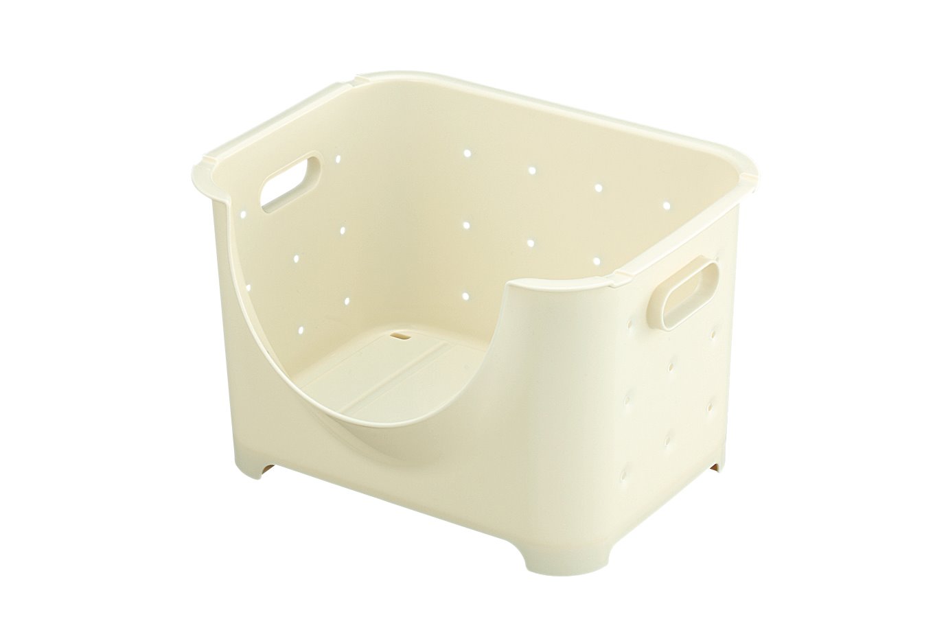 日本製  inomata 1261 可疊式多用途置物收納籃(大) -綠/ -白 / -咖 ~需預定