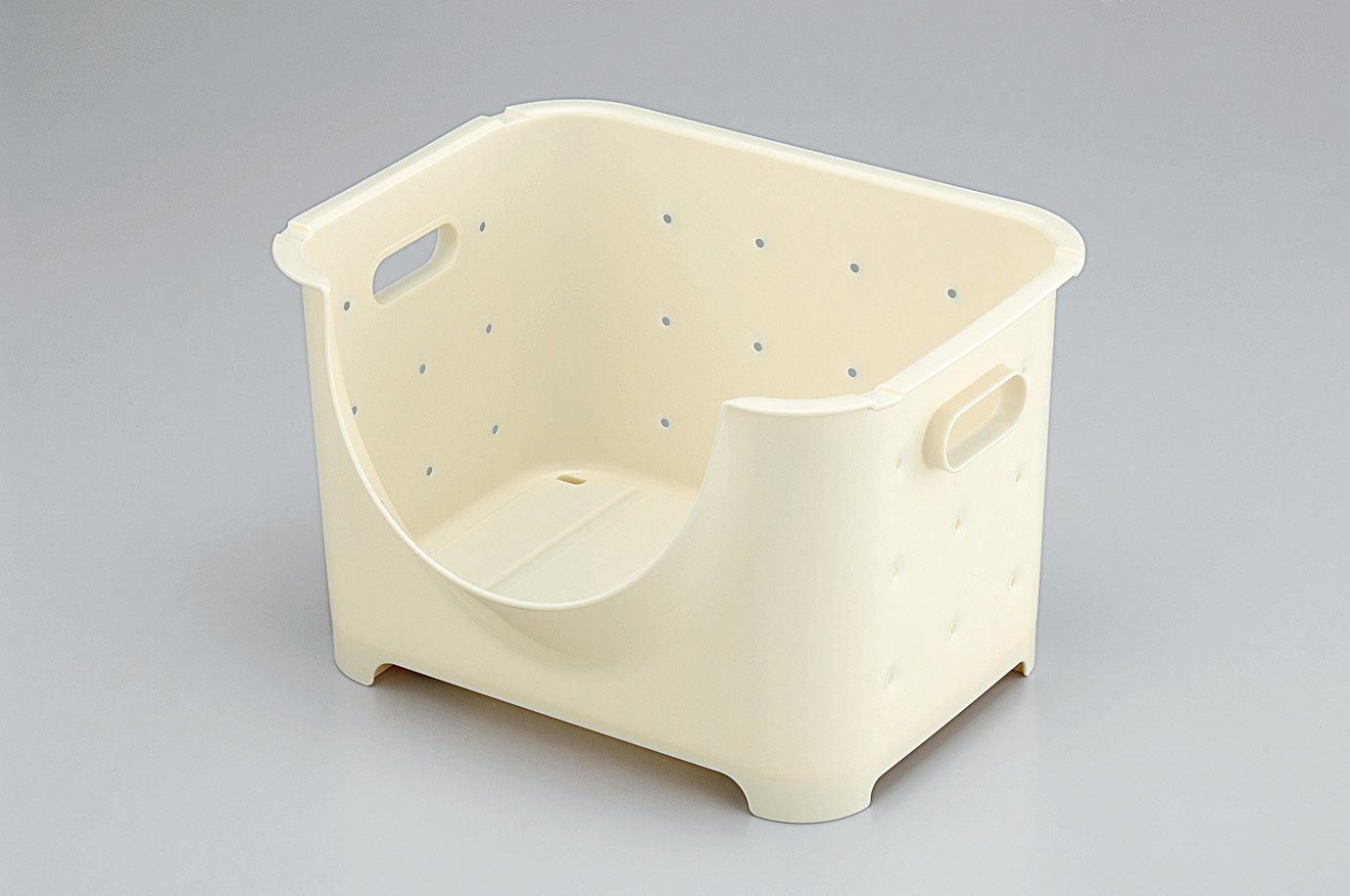 日本製  inomata 1261 可疊式多用途置物收納籃(大) -綠/ -白 / -咖 ~需預定