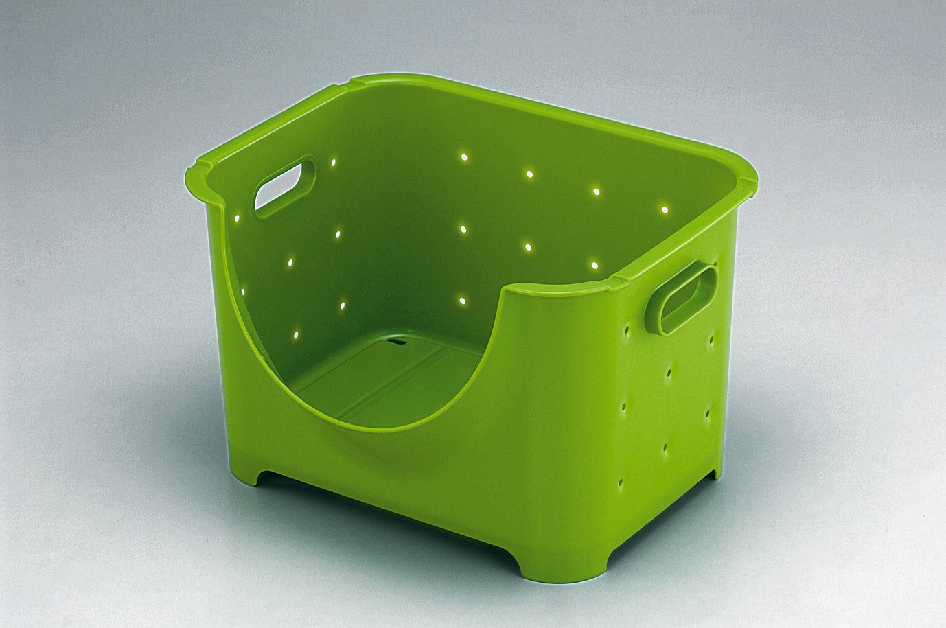 日本製  inomata 1261 可疊式多用途置物收納籃(大) -綠/ -白 / -咖 ~需預定