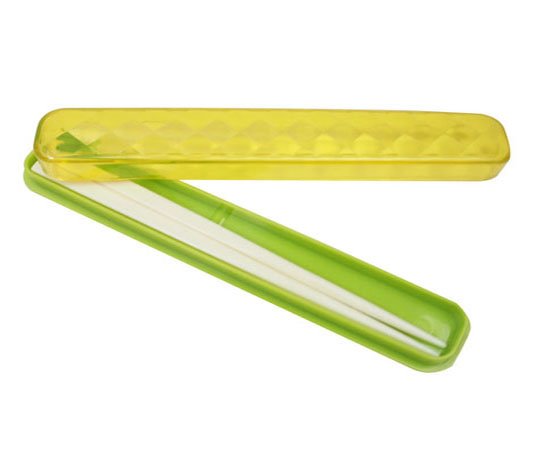 日本製  山田  YAMADA   819 寶石  18cm 筷附盒  ~  粉 /  綠