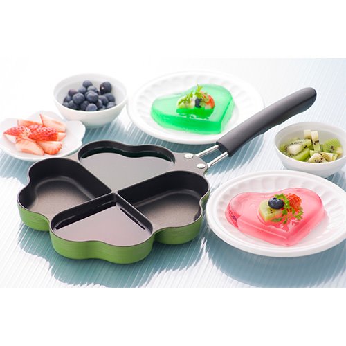 日本製  杉山金屬  KS-2807 四葉幸運草平煎鍋  4900896128078