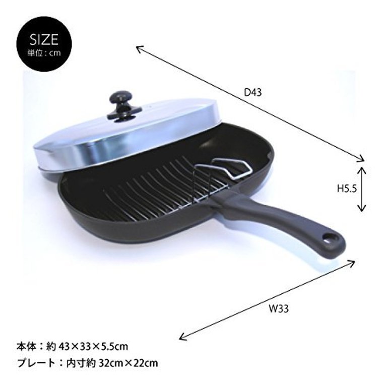 日本製 杉山金屬   KS-2598 煎鍋-橢圓形   4900896125985