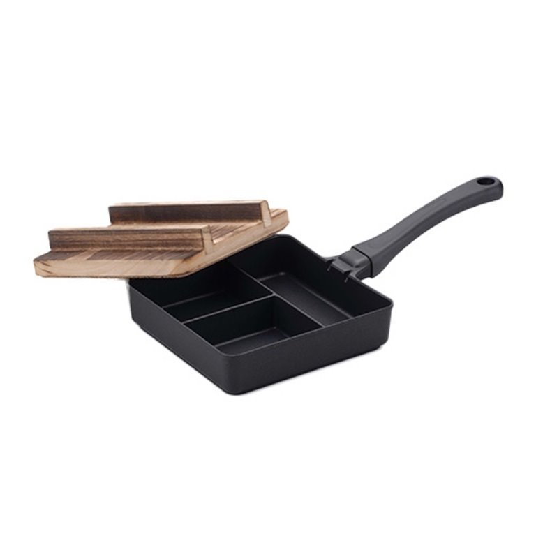 日本製 杉山金屬  KS-2766方型煎鍋-3格   4900896127668