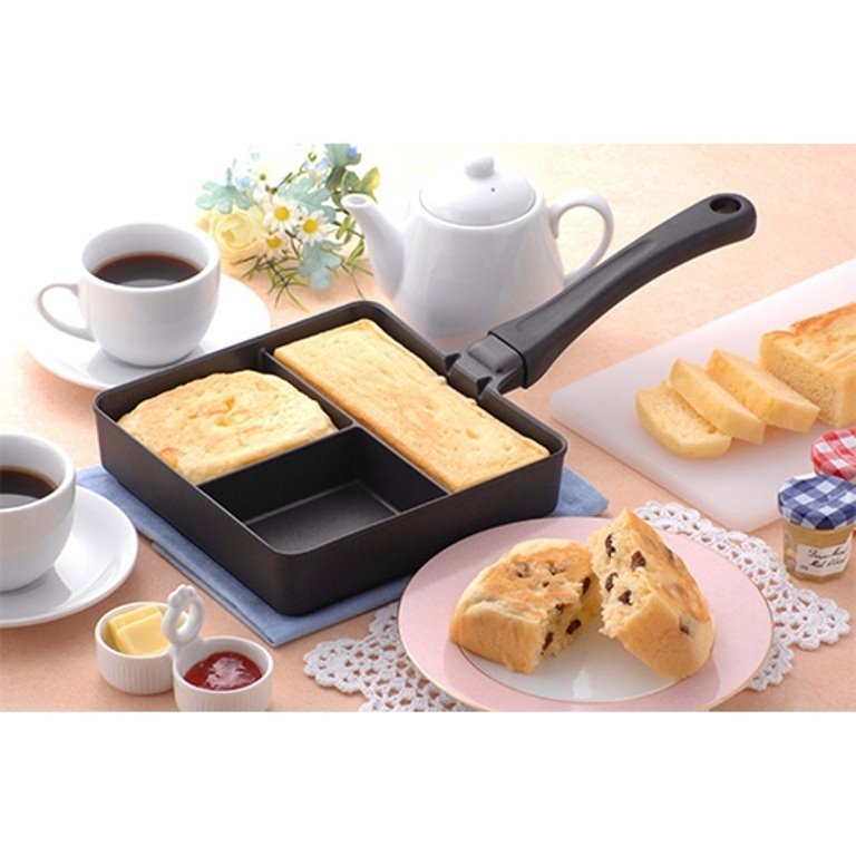 日本製 杉山金屬  KS-2766方型煎鍋-3格   4900896127668