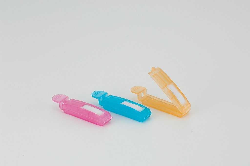 日本製  inomata 6201可標示日期3入保鮮封口夾   4905596620105