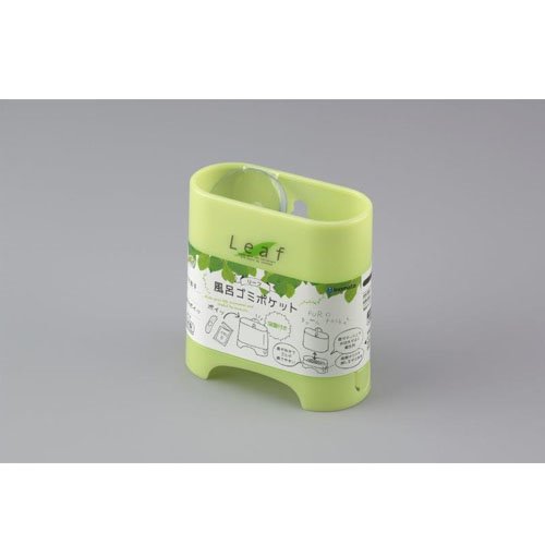 日本製  inomata  2115 葉浴室雜屑筒 - 白/ 綠 