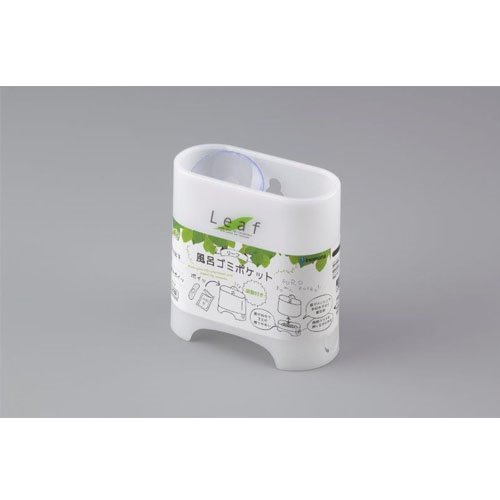 日本製  inomata  2115 葉浴室雜屑筒 - 白/ 綠 