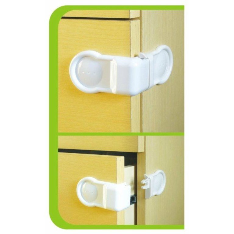  LEMON  防止幼兒任意開啟冰箱抽屜門板專用L型安全扣   4903409155981