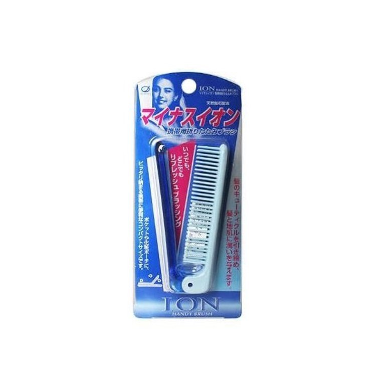 日本製  IKEMOTO  池本  IC-45  ion天然礦石負離子折疊梳/攜帶式美髮梳   4970270105032
