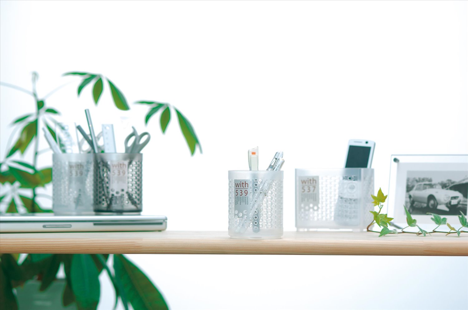 日本製   inomata  4537 壓克力桌上型深角收納籃 -白 / -黑