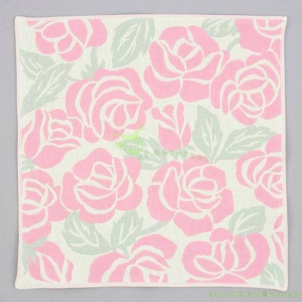   日本製  今治-玫瑰三重紗小方巾 ~ 紫色 / -天藍色   / -粉色 