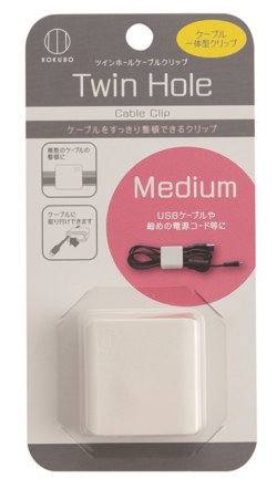  日本製  小久保 KOKUBO  KM-005 雙孔電線夾 M~ 白/-粉/-綠