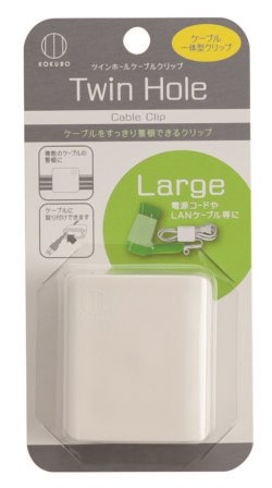  日本製  小久保 KOKUBO KM-008 雙孔電線夾  L ~ 白/-粉/-綠